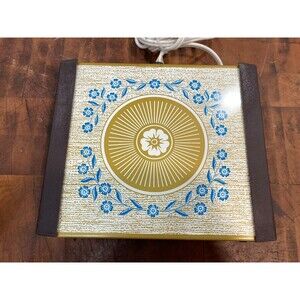 VTG Warm O Tray Food Warmer Blue Cornflower & Gold Model 30T Tested Works